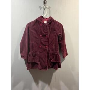 Kids Girls Gymboree Coat Jacket Size Medium (7-8)  Burgundy